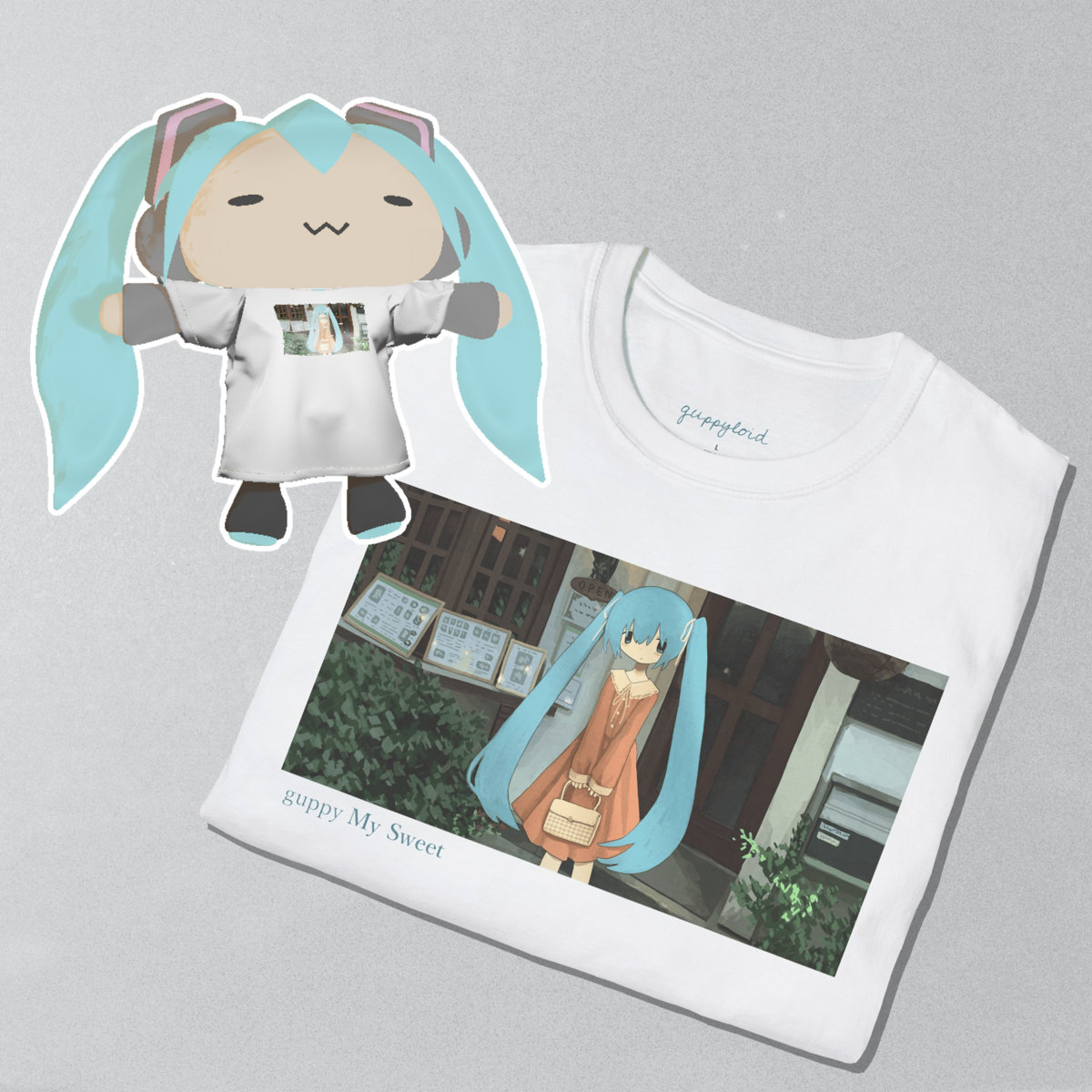 migu wearing my sweet t-shirt (design 1)
